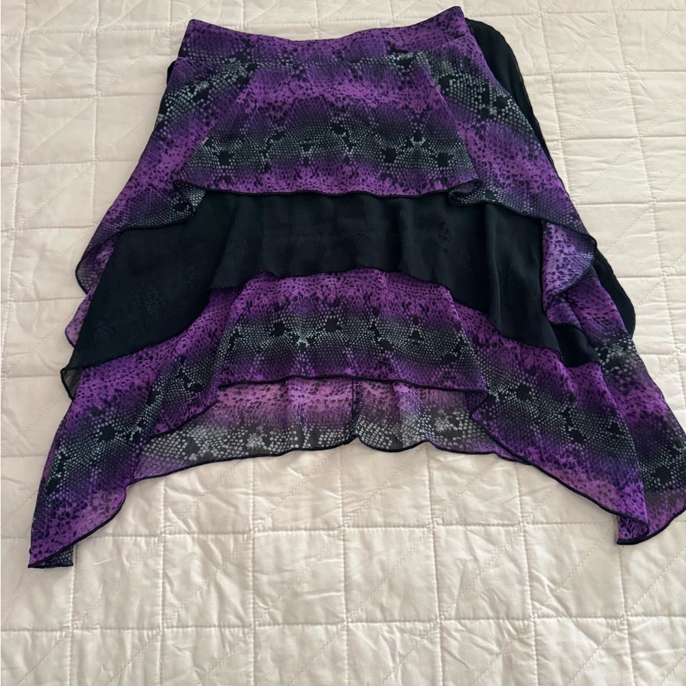 Chic Purple Layered Kids Skirt